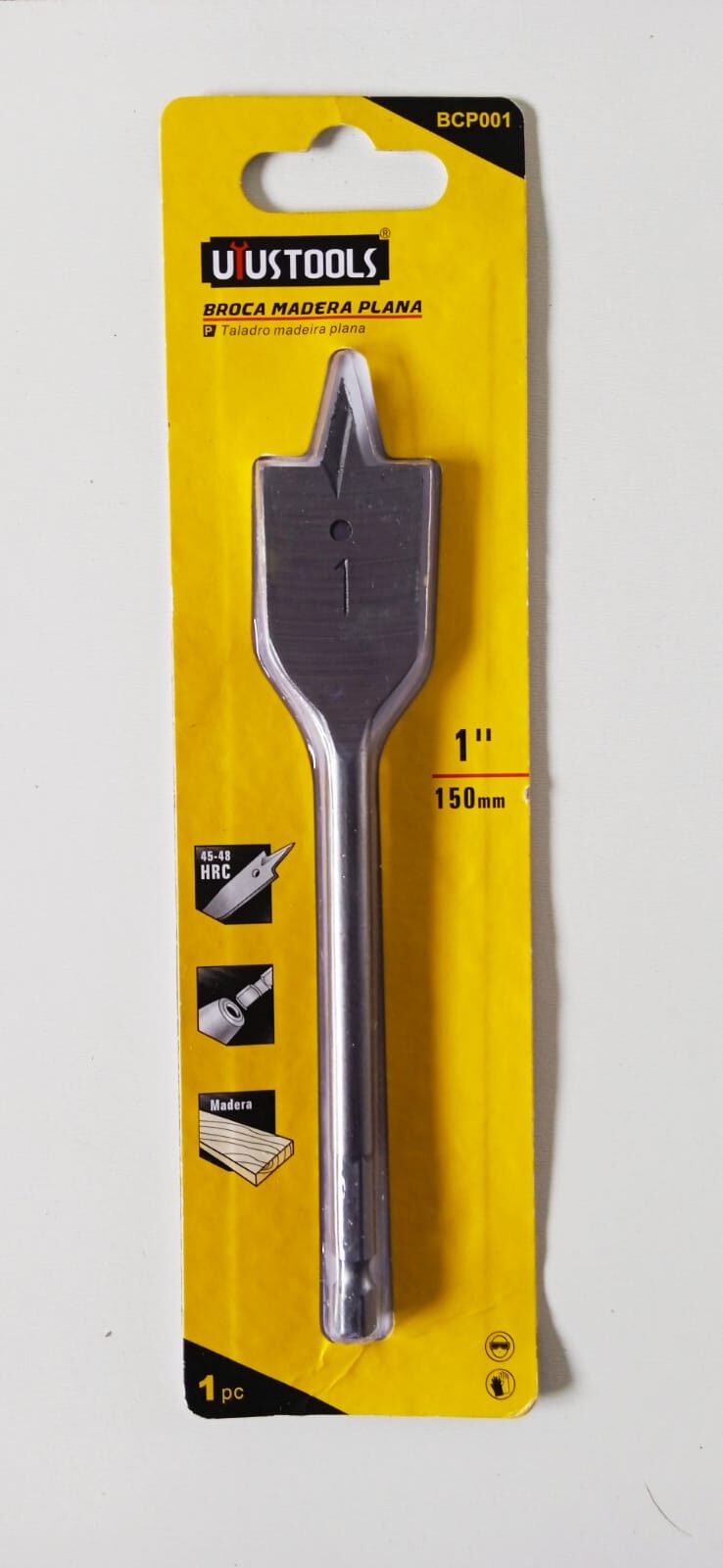 Mecha P/Madera Plana 1"