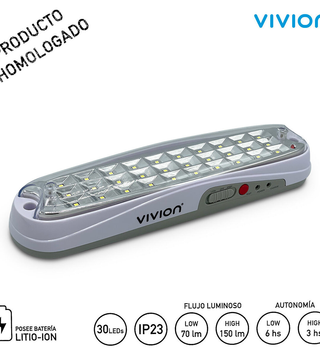 LUZ DE EMERGENCIA 30 LED 3W VIVION
