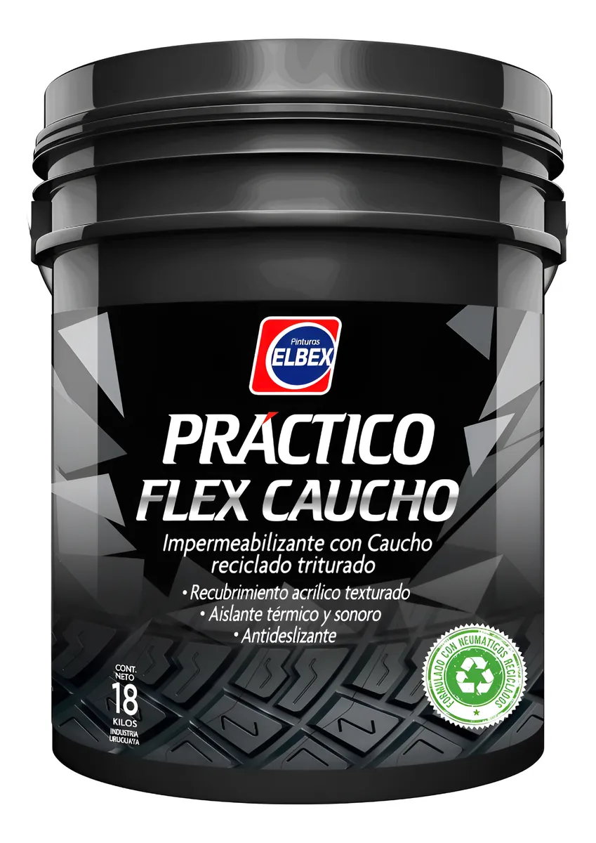 Membrana Liquida Con Goma De Caucho 18kg Elbex.