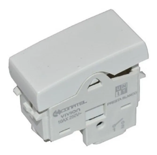 MODULO INTERRUPTOR UNIPOLAR 10A BLANCO PRESTA