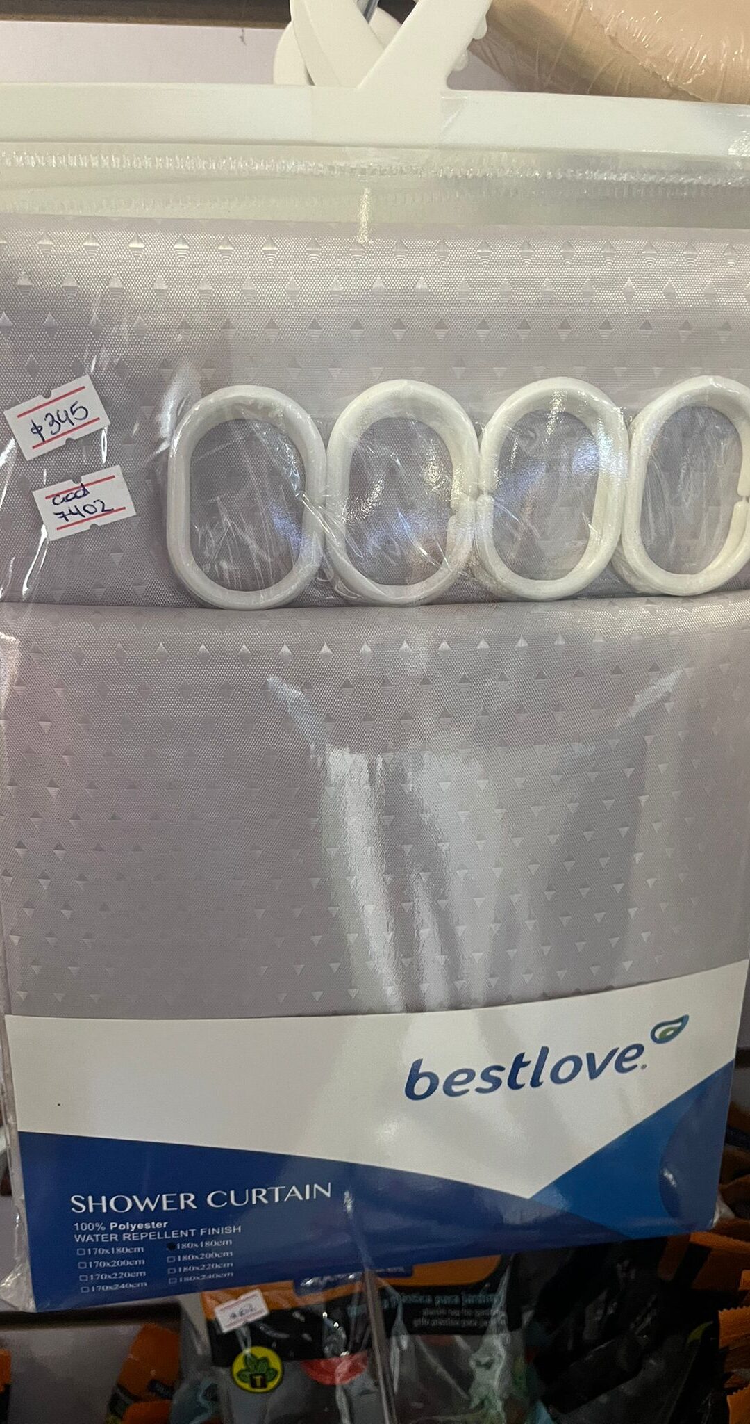 CORTINA DE BAÑO 180 X 180 VARIOS COLORES