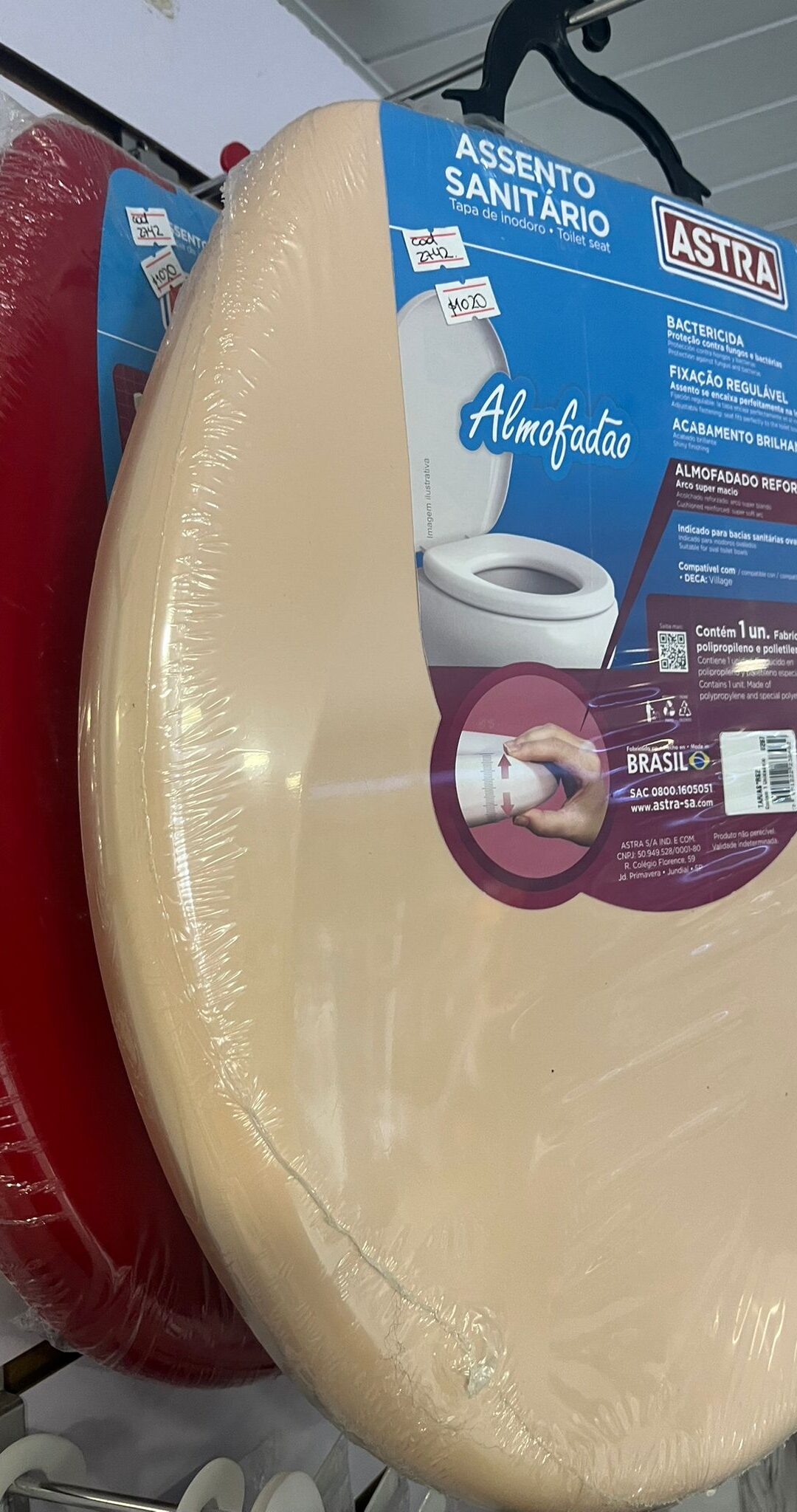 Asiento P/inodoro ASTRA PVC ACOLCHONADA Y REFORZADA